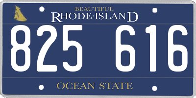 RI license plate 825616