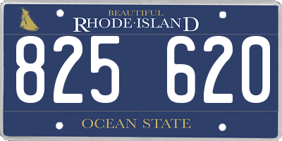 RI license plate 825620