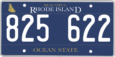 RI license plate 825622