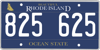 RI license plate 825625