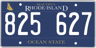 RI license plate 825627