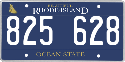 RI license plate 825628