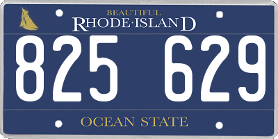 RI license plate 825629