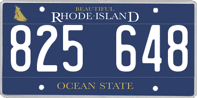 RI license plate 825648