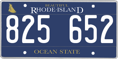 RI license plate 825652
