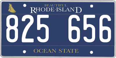 RI license plate 825656