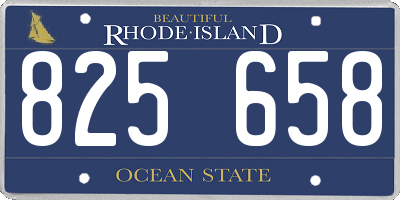 RI license plate 825658