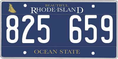 RI license plate 825659