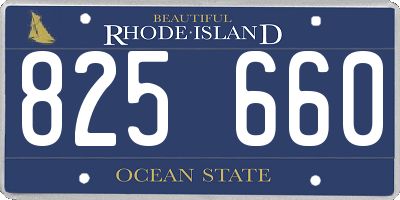 RI license plate 825660