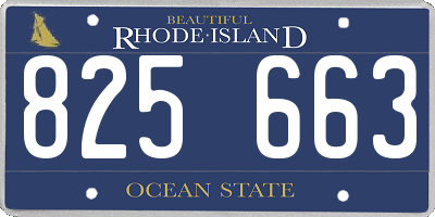 RI license plate 825663