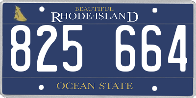 RI license plate 825664