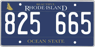 RI license plate 825665