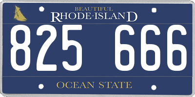 RI license plate 825666