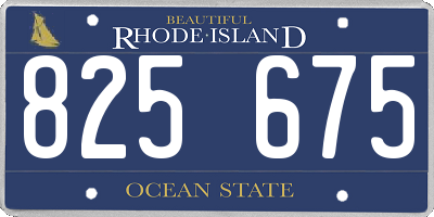 RI license plate 825675