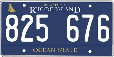 RI license plate 825676