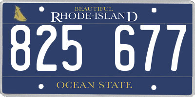 RI license plate 825677