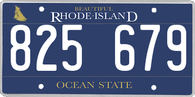 RI license plate 825679