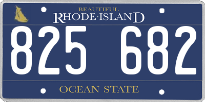 RI license plate 825682