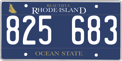 RI license plate 825683