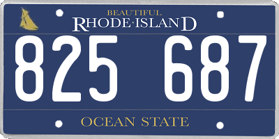 RI license plate 825687
