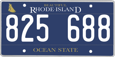 RI license plate 825688