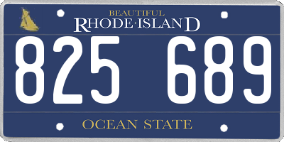 RI license plate 825689