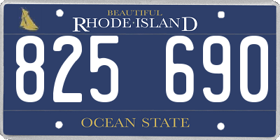 RI license plate 825690