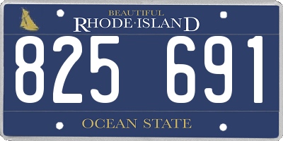 RI license plate 825691