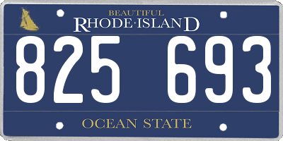 RI license plate 825693