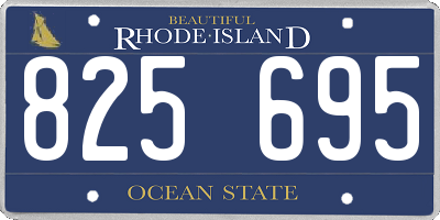 RI license plate 825695