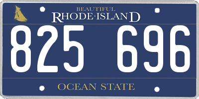 RI license plate 825696