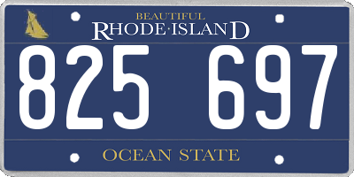 RI license plate 825697