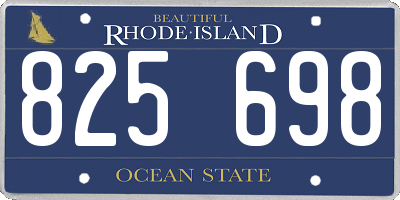 RI license plate 825698