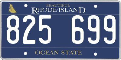 RI license plate 825699