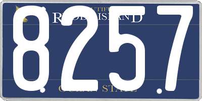 RI license plate 8257