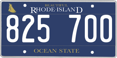 RI license plate 825700