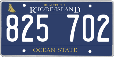 RI license plate 825702