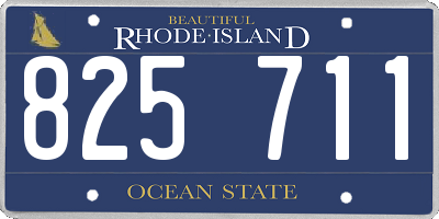 RI license plate 825711