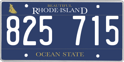 RI license plate 825715