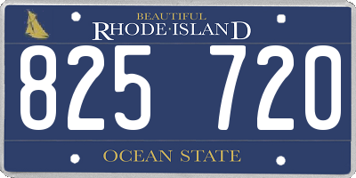 RI license plate 825720