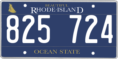 RI license plate 825724