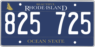 RI license plate 825725