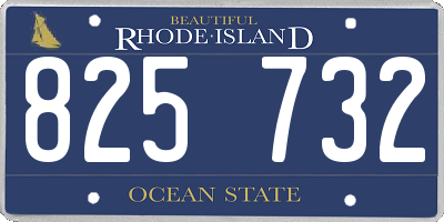 RI license plate 825732