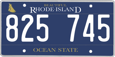 RI license plate 825745
