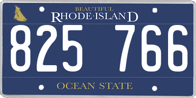 RI license plate 825766