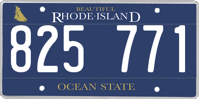RI license plate 825771