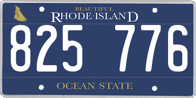 RI license plate 825776