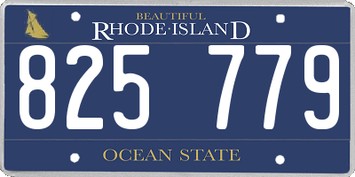 RI license plate 825779