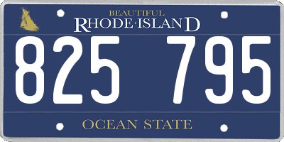 RI license plate 825795