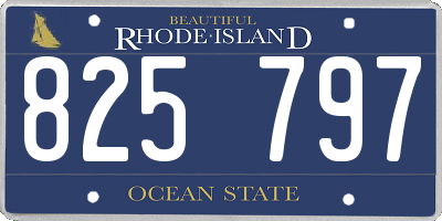RI license plate 825797